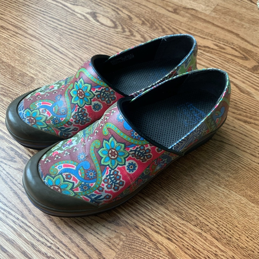 Dansko Volley Boho Floral Slip Resistant Clog